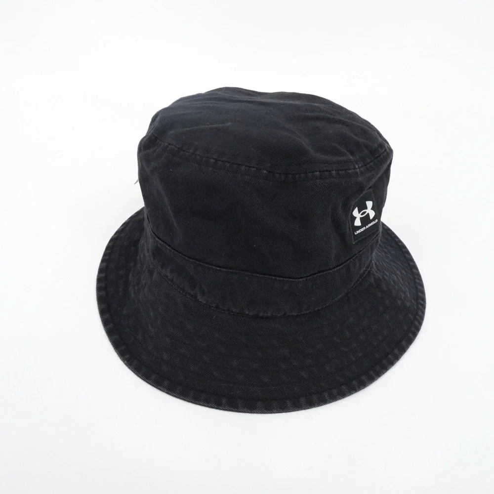 Under Armour Mens Washed Black Cotton Bucket Hat L/XL NEW